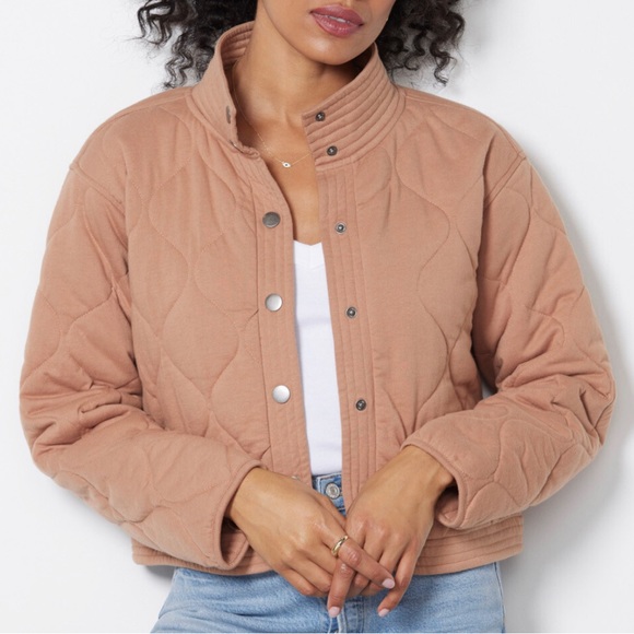 Z Supply Quilted Jacket in Saddle - Picture 1 of 7